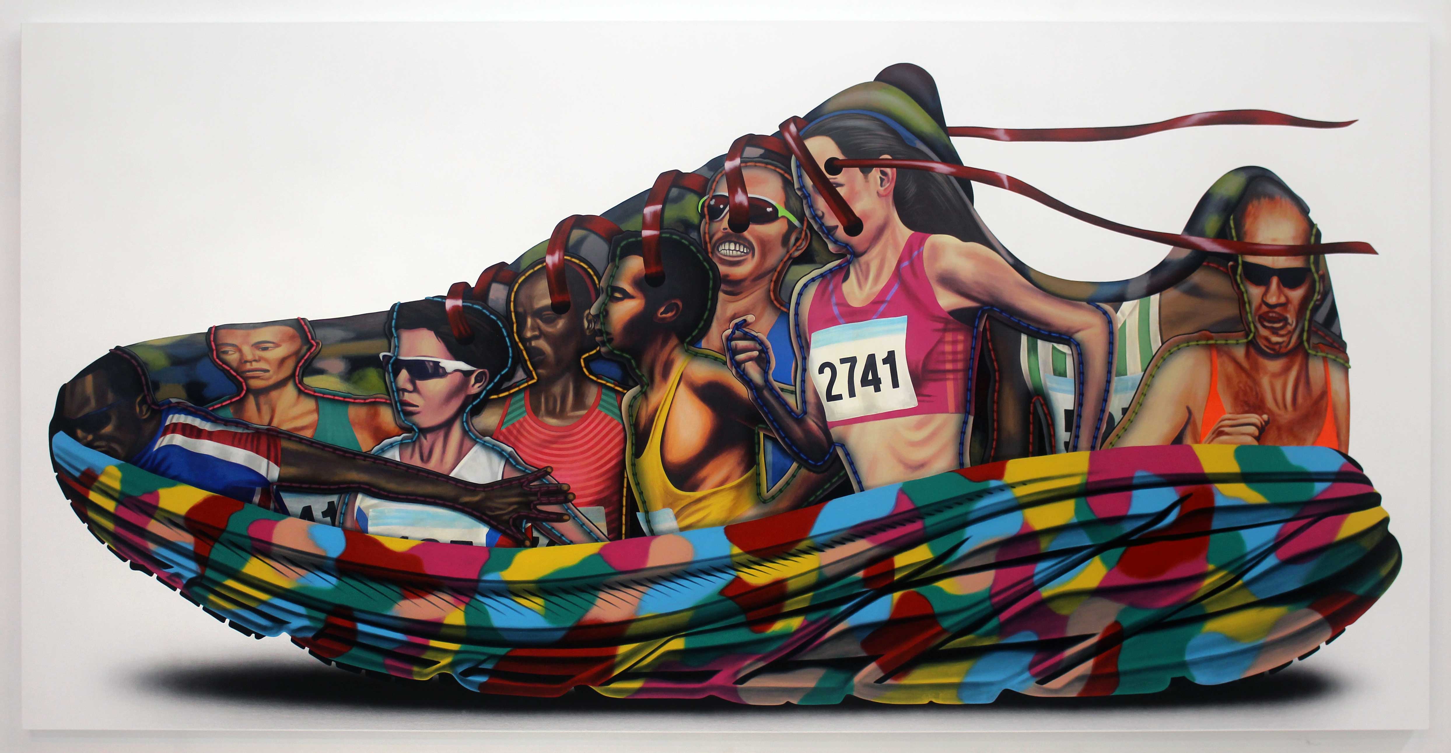 Running Runner, acrylic on canvas by Henry Gunderson, 2020